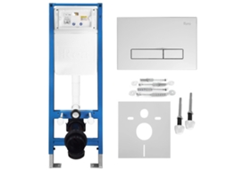 Conjunto De Estrutura Embutida Para Wc Slim 024n Com Botão Hd Chrome