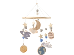 Móbile Para Berço De Bebê Decoração De Madeira Para Quarto De Bebê, Móbile Giratório 360 Graus Par Gokoco