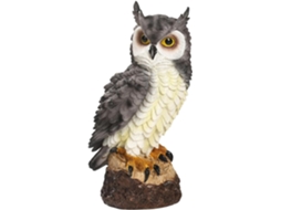 Estatuetas de Coruja, Decoração para Casa, Decoração Externa com Coruja, Estátua de Animal em Resina com Expressão CHABERLU