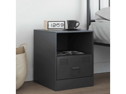 Vidaxl Mesa De Cabeceira 34,5x39x44 Cm Aço Antracite