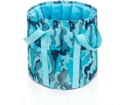 Cesta para Roupa YESFIT Portátil Camuflada (Azul - 25 l)