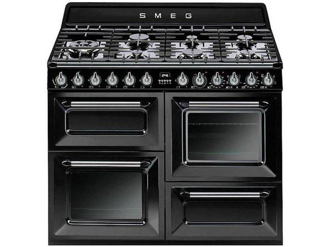 Fogão SMEG Victoria TR4110BL1 (158 L - Elétrico e Gás Natural - Preto)