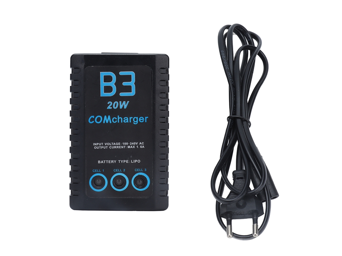 Cargador De Equilibrio Para Baterías De Litio Polimérico 2-3s 7.4v/11.1v 20w 1.6a Para Modelos De Avión Con Plug B3eu 100-240v