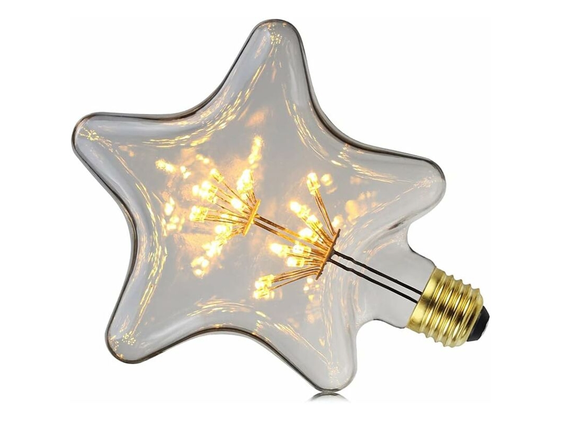 Lâmpada Led Vintage 3 W, 2200 K, Amarelo Quente, E27 BRILVIBERA (estrela)