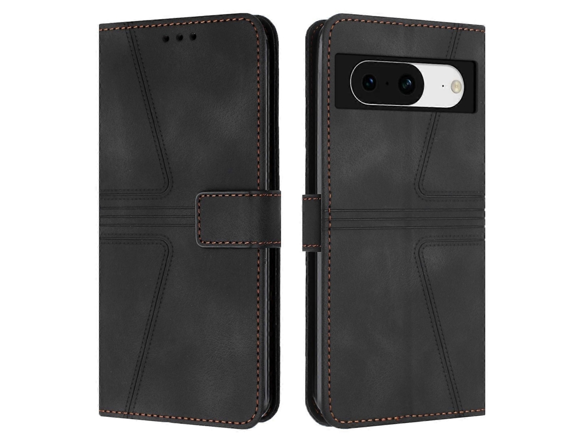 Capa De Celular Triangular De Couro De Cor Sólida