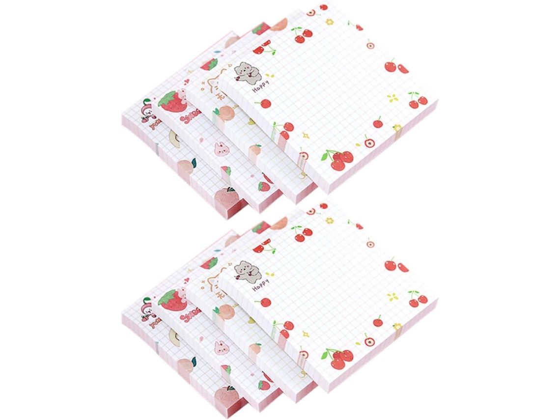 Blocos De Notas Adesivos Com Motivos Florais 8 Livres 80 Folhas Chacun Papier Para Prêmio De E Listas Coller