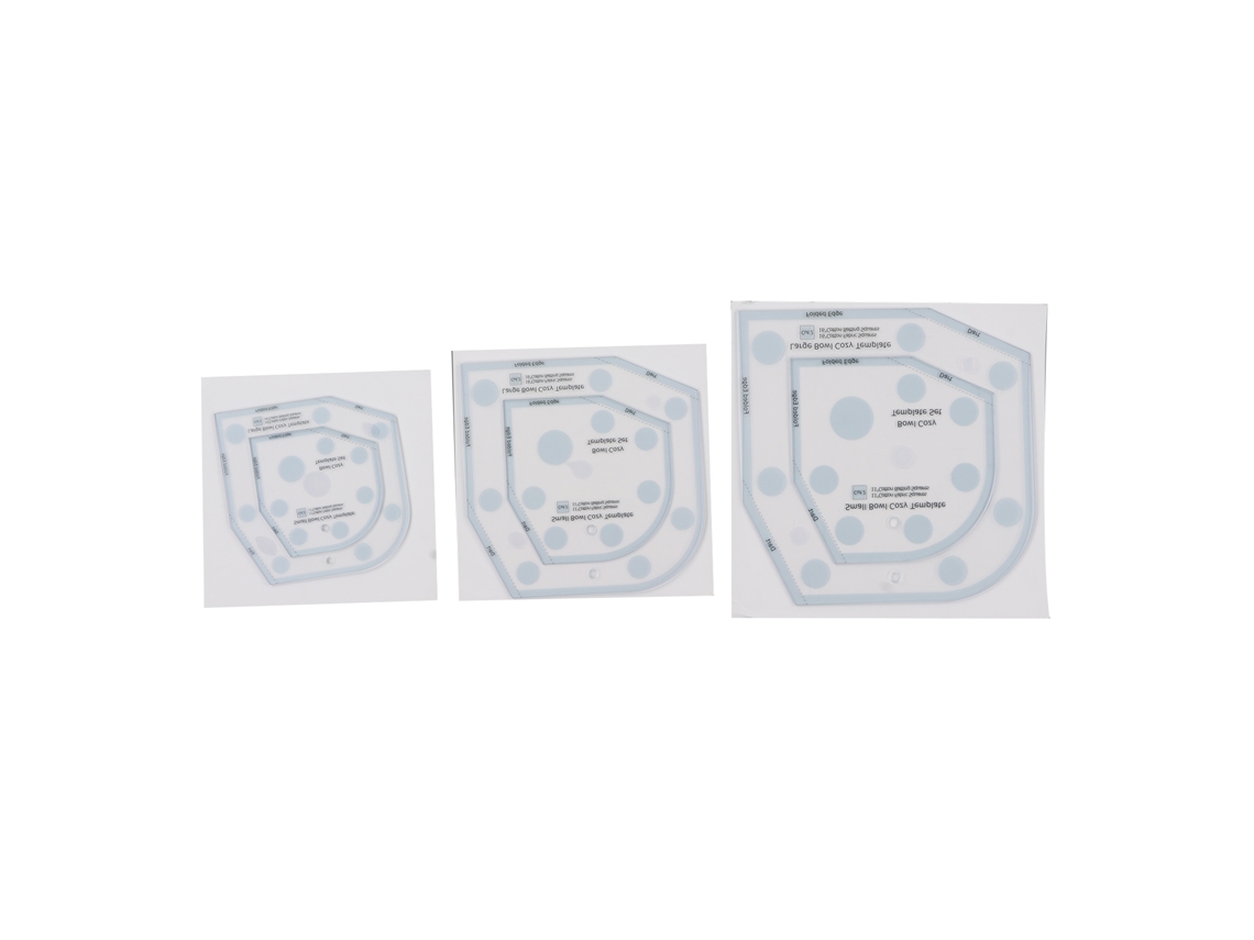 Conjunto De Réguas Corte Para Capa Tigela Em Acrílico, Tamanhos 6, 8 E 10 Polegadas(3 Tamanhos)