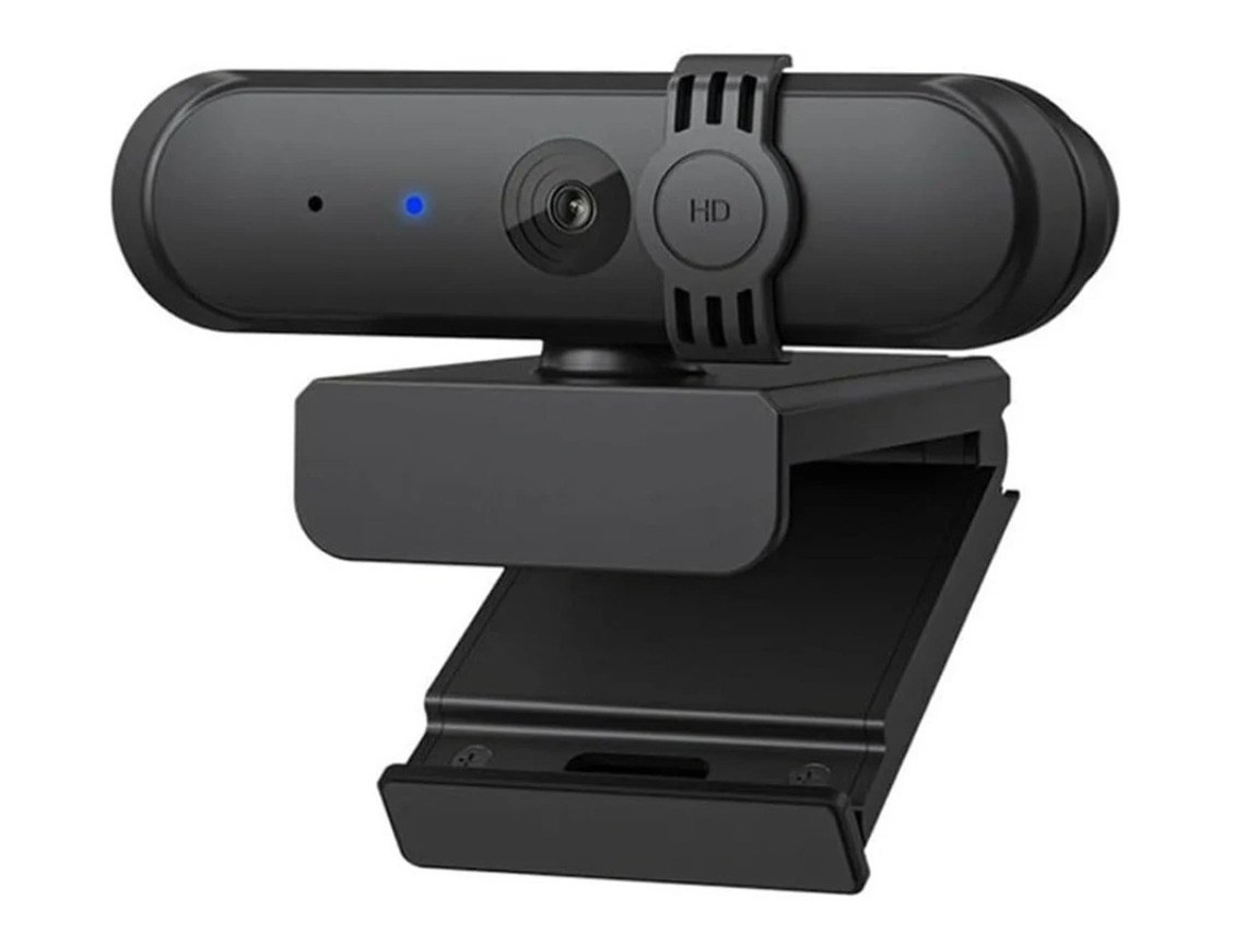Webcam Bestvite H806 1080P com microfone, câmera USB para PC, sem distorção, preta