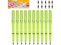 10 Sets Black Technology Peil, Inkless Eternal With Eraser, Black