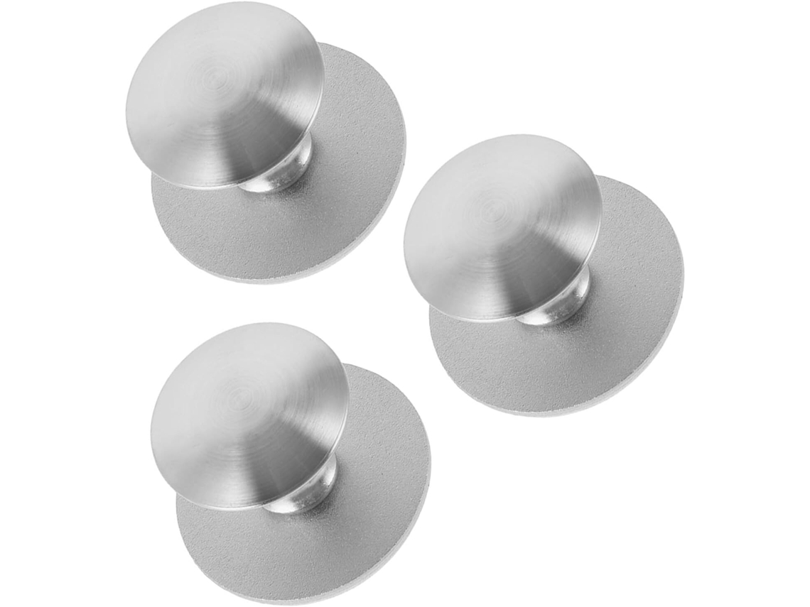 Conjunto De 3 Puxadores Adesivos Para Gavetas Em Aço Inoxidável De 3,5 Polegadas Na Cor Prata (cm)