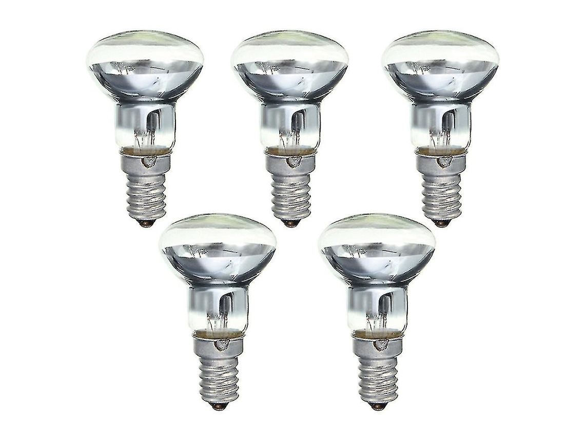 Rebe bombilla de Reposição para Lâmpada de Lava E14 R39 30w Foco de Parafuso Refletor Transparente 220 240v 5 Unidades