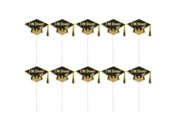 10pcs Toppers De Bolo De Formatura Para Comemoração De Festa