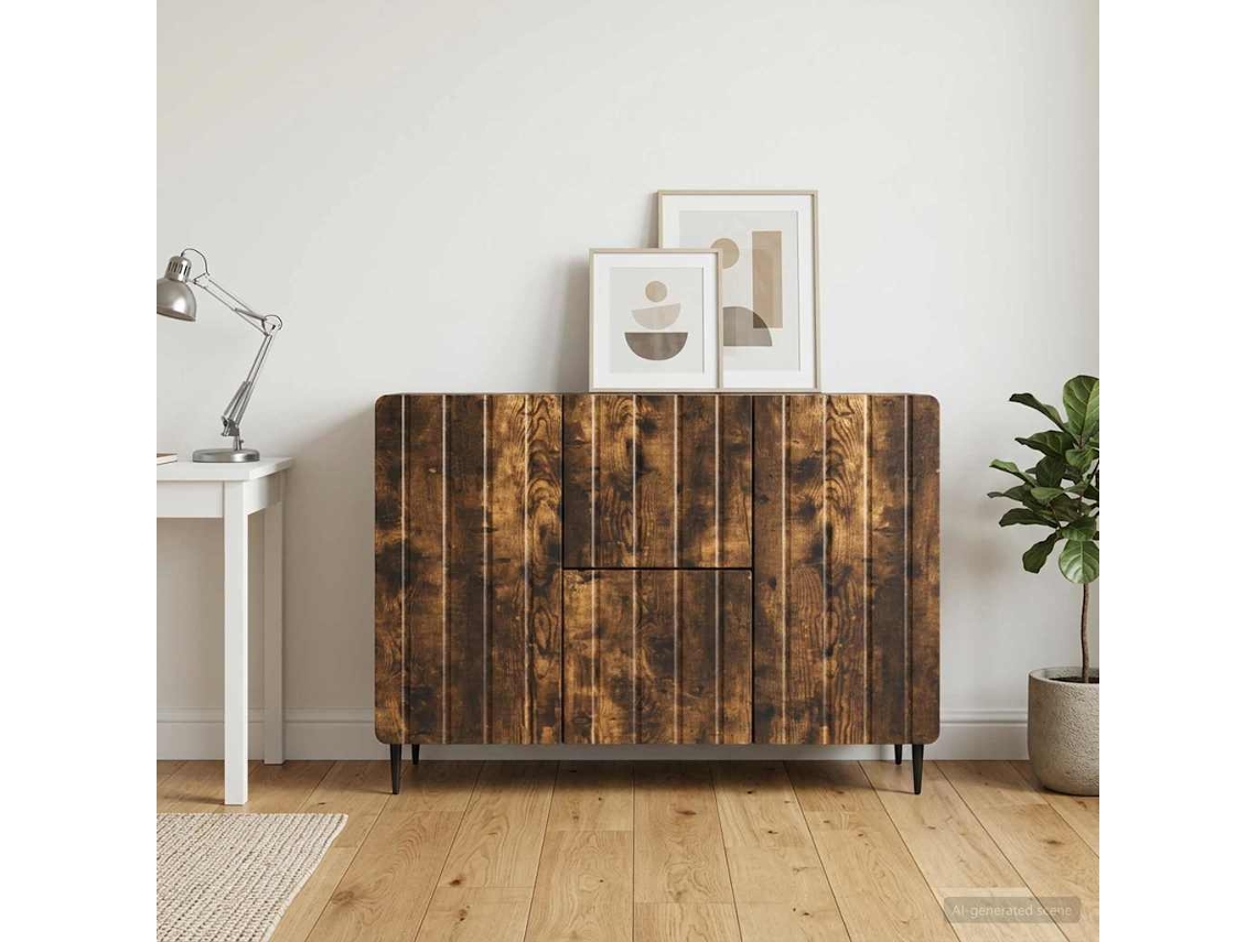 Vidaxl Buffet Carvalho Fumado 89 X 34,5 X 62 Cm Derivados De Madeira