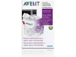 Conjunto de 5 Bolsas de Esterilização PHILIPS Avent para Microondas (Capacidade para 20 Utilizações/Unit - a Vapor)
