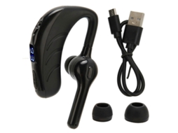 Fone De Ouvido Bluetooth Viva Voz Com Redução De Ruído E Visor De Bateria Para Esportes, Preto Ly Ebike