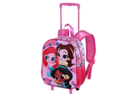 Disney Princesas Flowers Mochila 3d Com Rodas Pequena, Rosa Karactermania