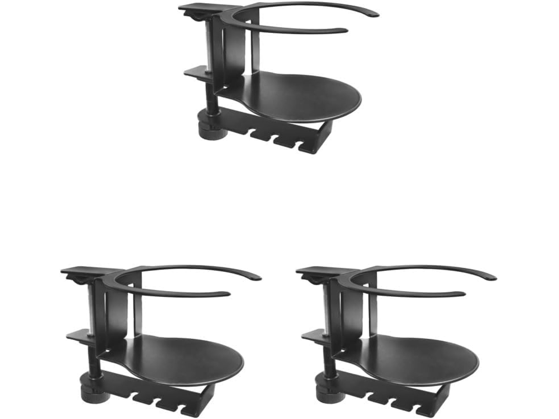 Lote De 3 Crochês Em Metal Para Capacete A 360 Graus Sob A Mesa