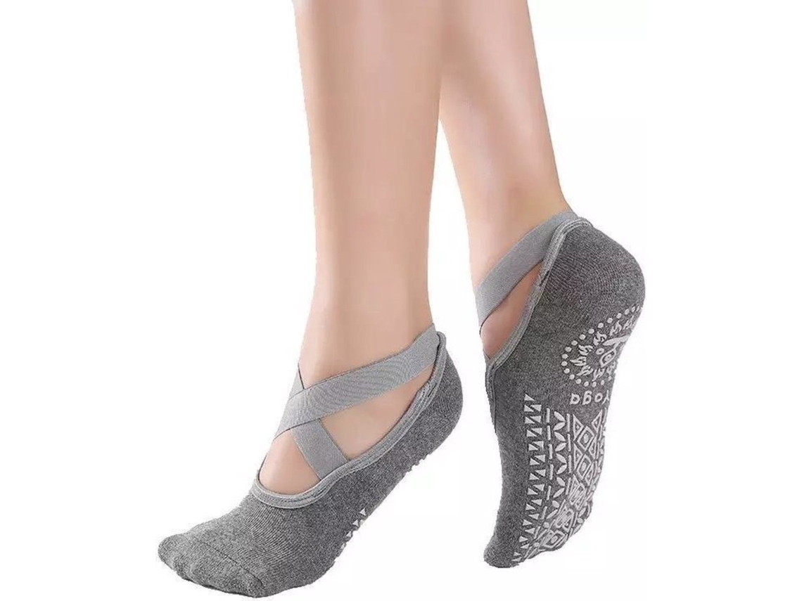 Meias de Ioga 12 Pares Femininas Antiderrapantes Aderência AQUAFORGE