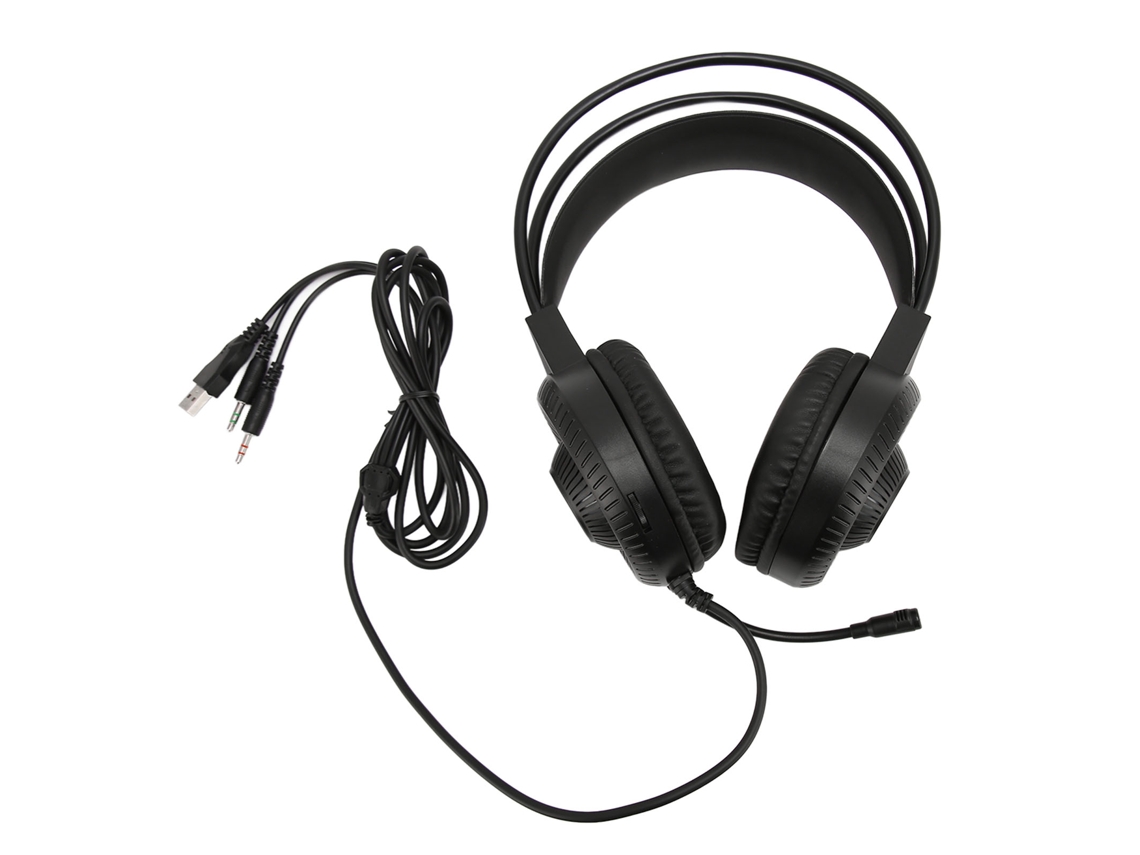 Fone Gamer LAXISCREED Rgb Microfone Fio Preto