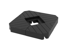 Set 4 Mattonelle Base Per Ombrellone a Braccio, Riempibili, 80 Kg, Nero, ZENCORE SERVICES
