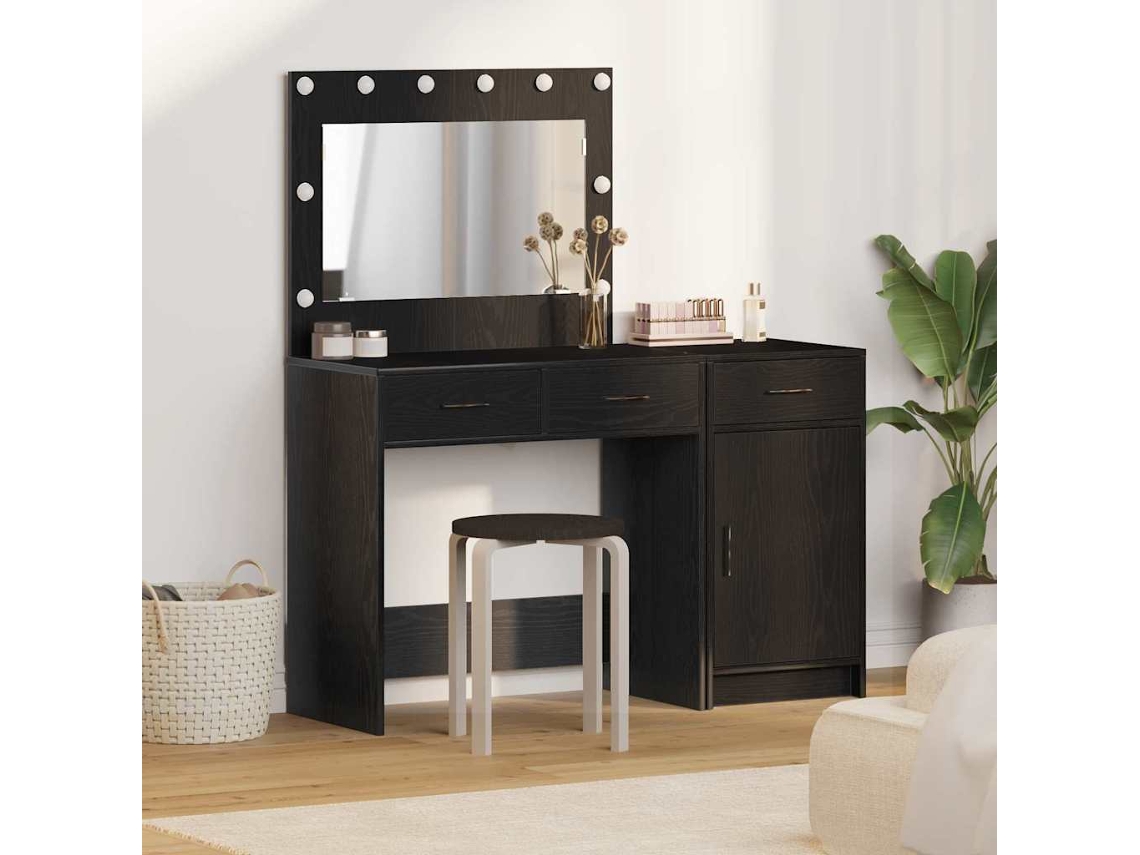 Vidaxl Mesa De Vestir 2 Unid. Preto 40 X 41 X 75 Cm