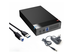 Gabinete Externo para Disco Rígido de 3,5 Polegadas com Conexão Usb 3.0, para Transferência de Dados Preto. PANOONA
