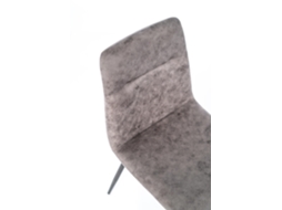 Cadeira Lea Com Estrutura Metálica E Assento Em Couro Sintético Cinza Vintage - Design Moderno E Ergonômico, 48,5 X 49 X 88 Cm, Para Uso Interno.