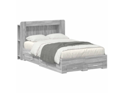 Vidaxl Estrutura De Cama Com Armazenamento Sonoma Cinzento