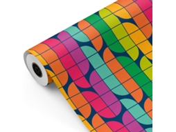 Rollo Papel Regalo Negro Estrellas 31cm X 80m Bobina Resistente Eventos - Fp Fiesta Paper