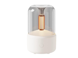 Difusor de Aromaterapia com Luz de Vela Led S/MARCA umidificador portátil bege