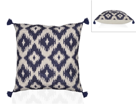 Almofada Decorativa RICARDO&VAZ em Poliéster Tribal Azul — Poliéster | 45x45cm