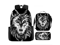 Mochila De Estudante 17 Polegadas - Conjunto 3 Peças Com Estojo E Lancheira Ideal Para Escola (estilo 23)