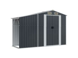 Abrigo VIDAXL Antracite Aço (277x93x179 cm)