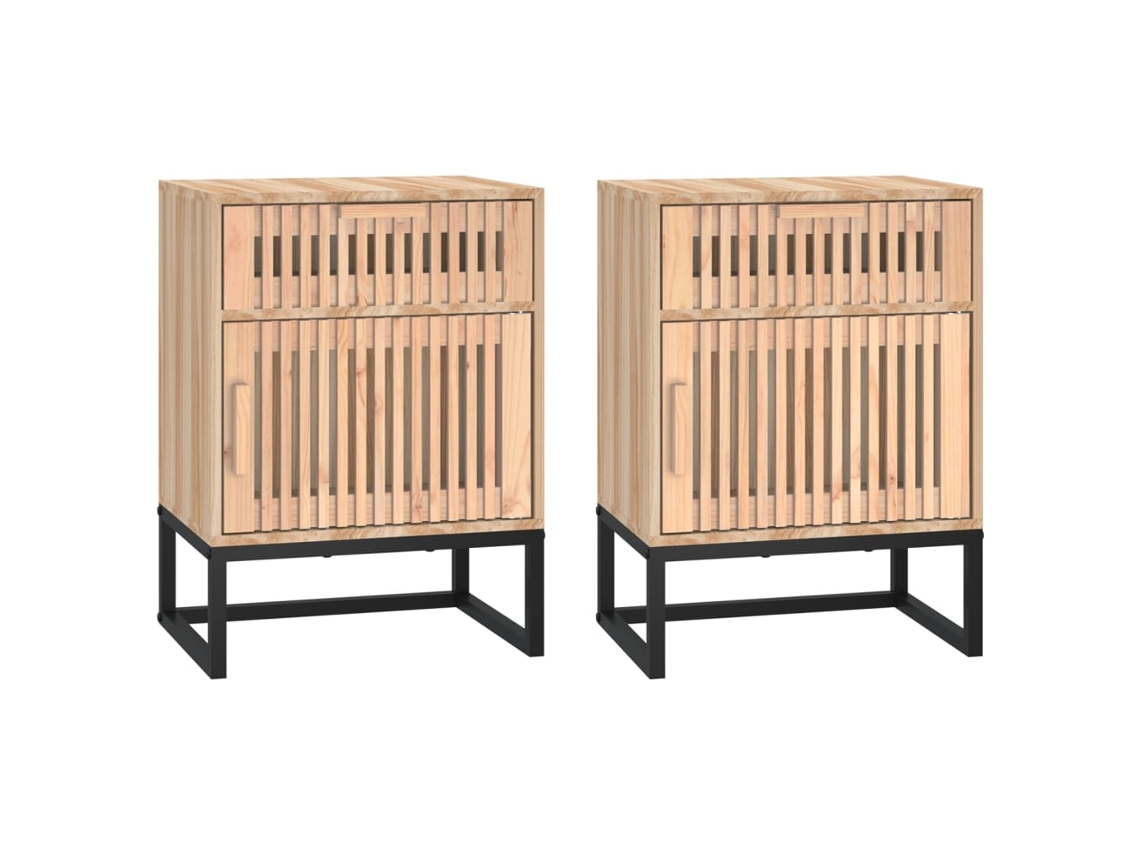 Bedside Cabinet, Bedside Cabinets Vidaxl Marrom Madeira Processada (n/a)