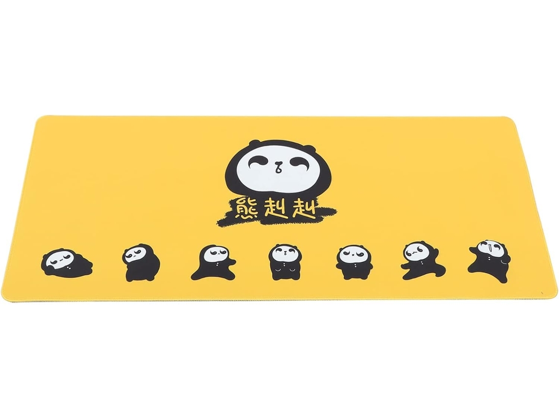 Lurelia Tapete De Rato Decorativo Panda, Cor Amarelo, Base Antiderrapante Para Secretária