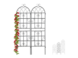 Conjunto Com 2 Treliças Metálicas Rústicas Para Plantas Trepadeiras