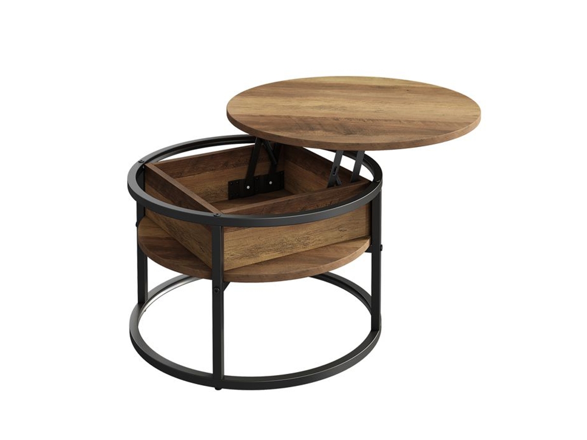 Mesa de Centro Marlo, 57x57cm, Madeira, Preto, VICCO