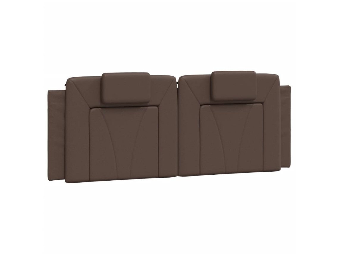Almofada Cabeça Artificial Couro Viana Castanho MAISON EXCLUSIVE 140 cm