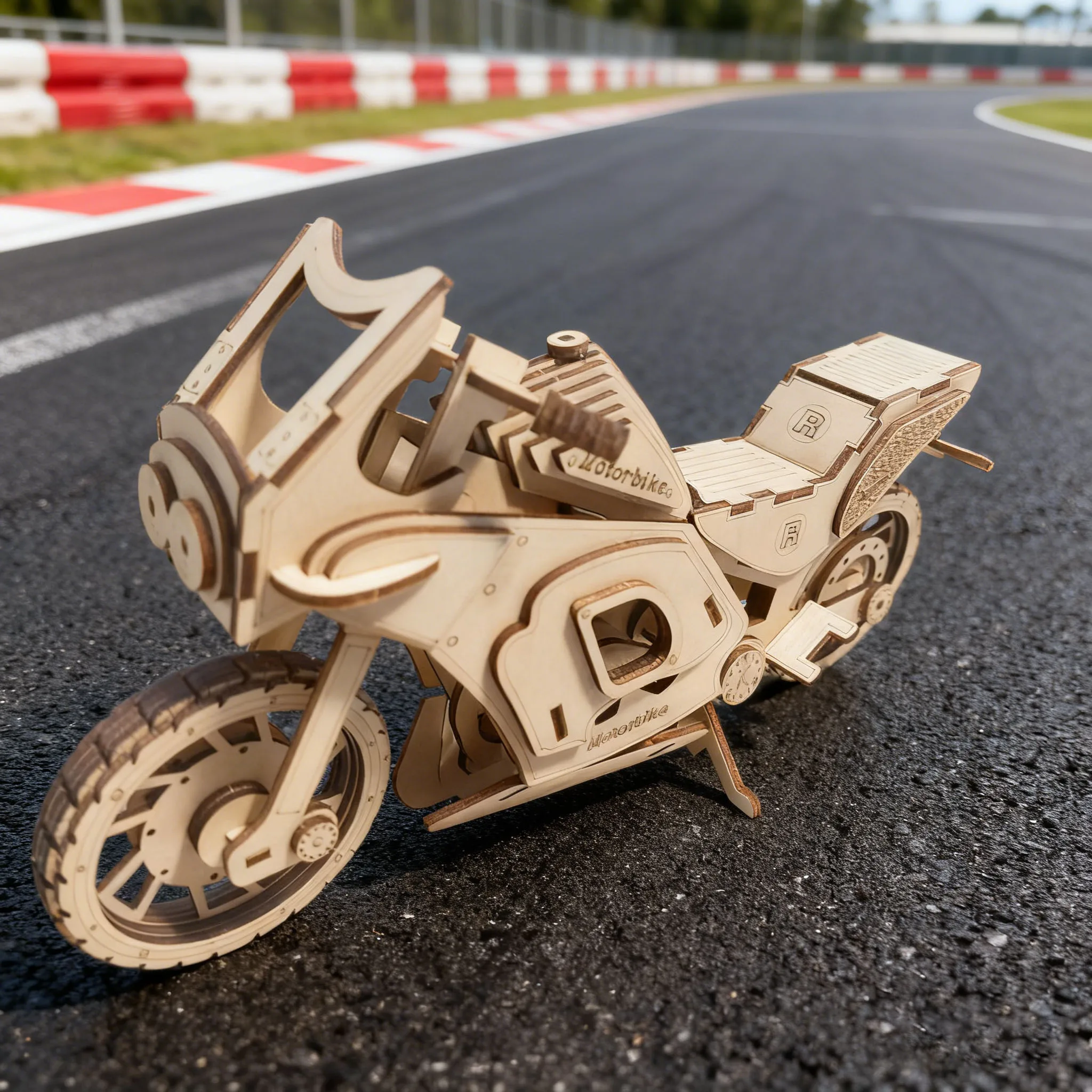 Quebra cabeça de Madeira para Montar uma Motocicleta Montagem de Motocicleta 3d de Madeira MDUG