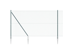 Conjunto 1 Poste De Cerca Vidaxl Verde Aço (10 X 1,6 M)