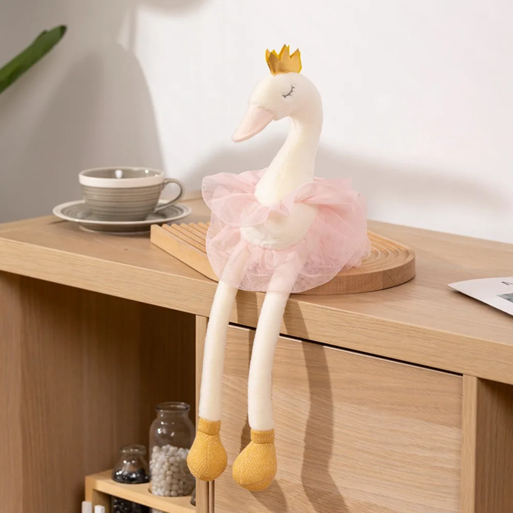Vestido de Princesa Cisne, Almofada Macia, Cisne de Pelúcia MDUG (rosa 60cm)