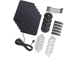 Kit SFUSHOS com 5 painéis solares, 2000mAh, suporte e cabos