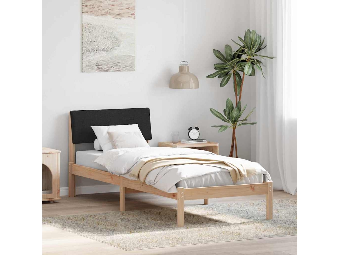 Vidaxl Estrutura Da Cama Com Cabeceira Castanho E Preto 80 X 200 Cm