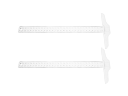 Bestonzon T Steer Ferramenta Versátil, 2 Peças, Leve, em Plástico, para Marcações Precisas em Desenho e Marcação