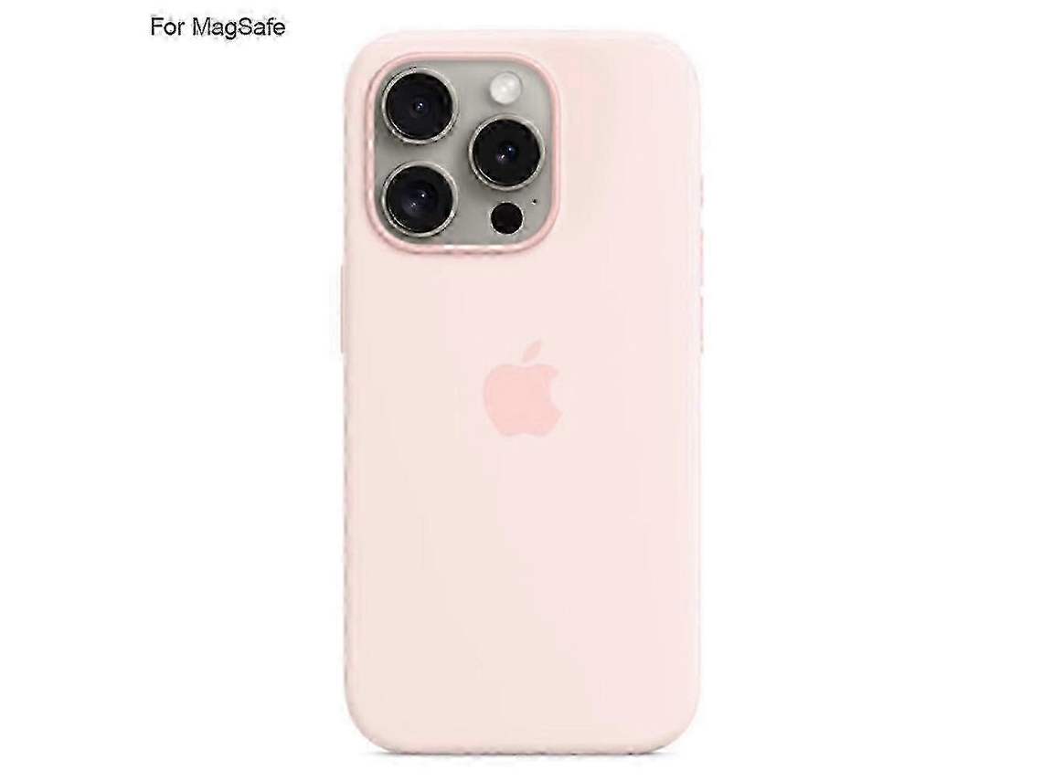 Loja Iberiannova Capa Premium Para Iphone 15 Pro Max: Compatível Com Magsafe E Silicone Líquido, Ajuste Perfeito - Rosa Claro