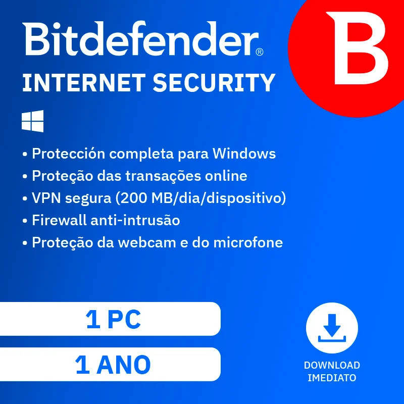 BITDEFENDER Internet Security (1 Dispositivo - 1 Ano - PC - Formato Digital)