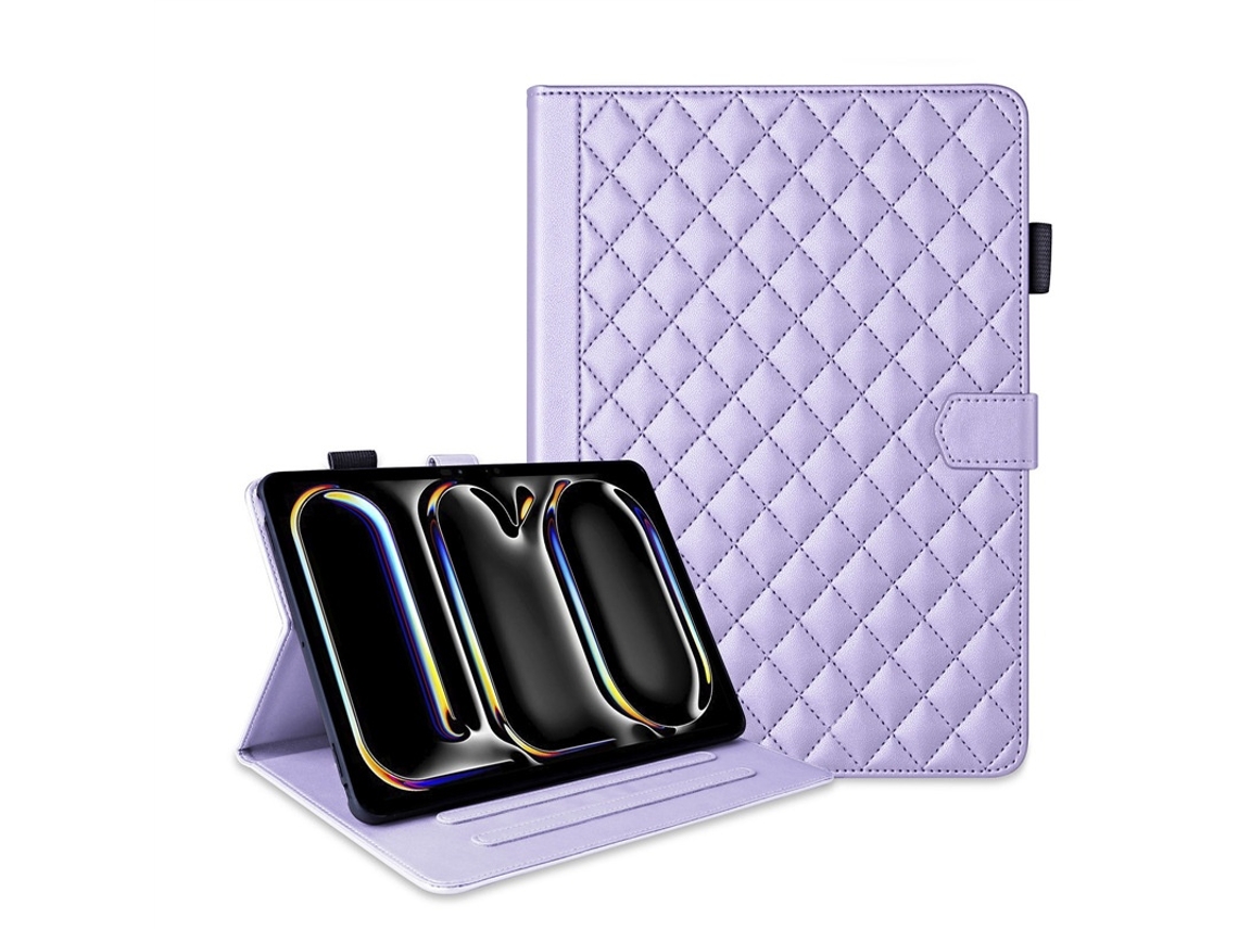 Elysve Capa Telemóvel Para Samsung Tab A9 Em Pele Pu, 8,7 Polegadas, Com Compartimentos Para Cartões E Função De Suporte Roxo (8