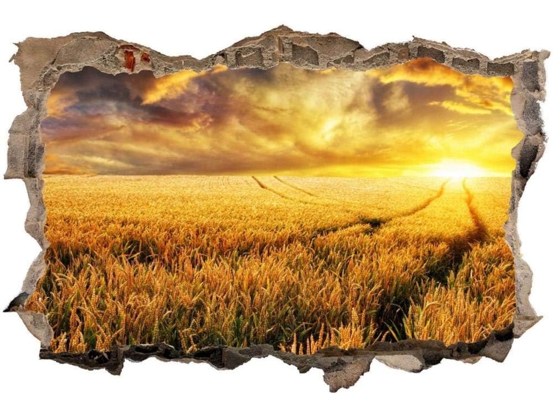 Adesivos Muraux Nature Of Cereal Fields Adesivo Mural Para Salão De Beleza Quarto Cozinha Escritório Adulto Criança 50x70cm