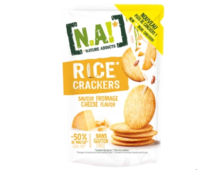 Bolachas Crackers Arroz Sabor Queijo Sem Glúten NATURE ADDICTS