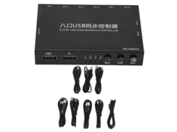 Switch KVM Usb 8 Portas controle sincrônico com carcaca de metal para teclado e mouse | S/MARCA